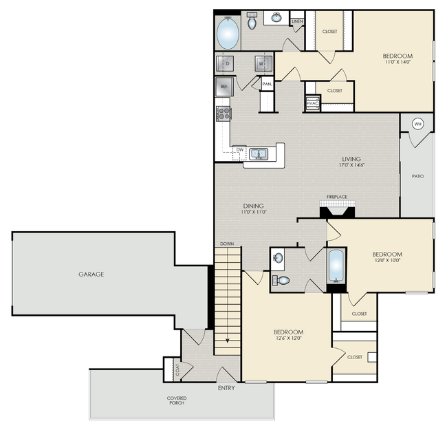 Floorplan - Park Place Apartments