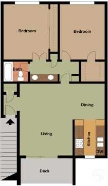 Two Bedroom 1 Bath - 105 Monterey Pines Apartments