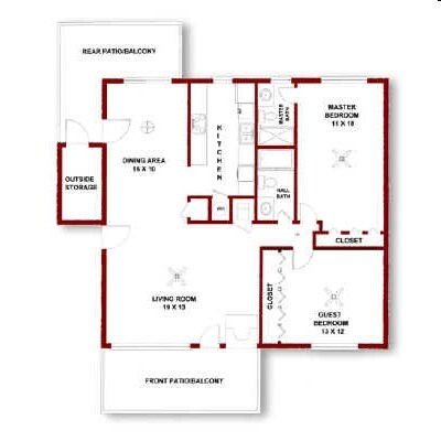2BR/2BA - Hillmark Apartments