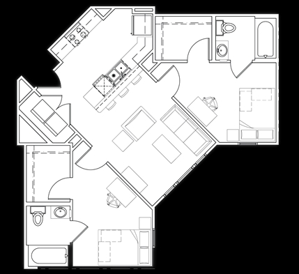 2BR/2BA - University View II