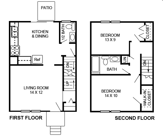 2BR/1.5BA - Pine Tree Townhomes