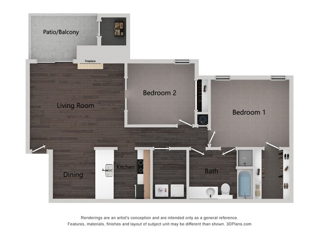 Floorplan - The Magnolia Apartments