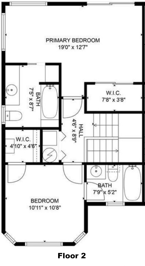 Floor 2 Layout - 3011 W Pleasanton Ave