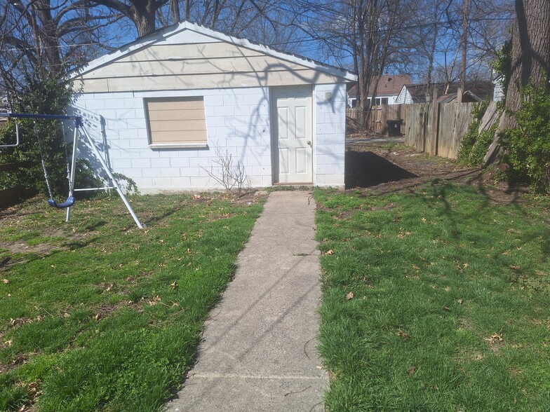 Garage from back yard - 3602 Wheeler Ave