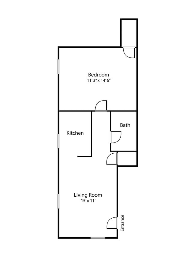 1 Bed unit at 110 W Fifth St. - Madison Ave Apartments