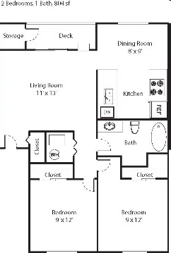 2BR/1BA - Shiloh Glen