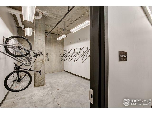 Secure bike storage with repair station - 401 Linden St