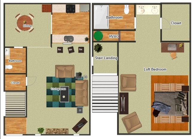 Deluxe 1 BR / 1.5 BA - Sunnyview Apartments