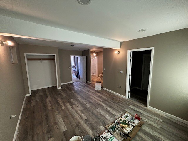 View from back wall of befroom, storage door onright, 2nd oening to vanity and bathroom - 1814 Pacific Beach Dr