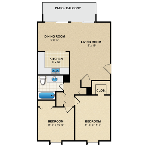 Floorplan - Louisburg Square Apartments & Townhomes