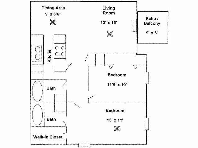 Floorplan - Planters Trace Apartment Homes