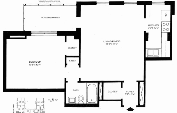 1BR/1BA - Peachtree Towers Condominiums