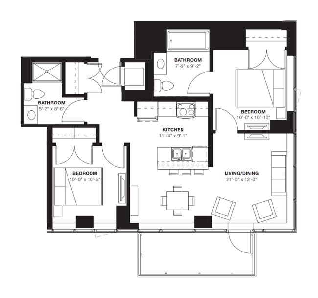 2B-2 Bed - E2 Apartments