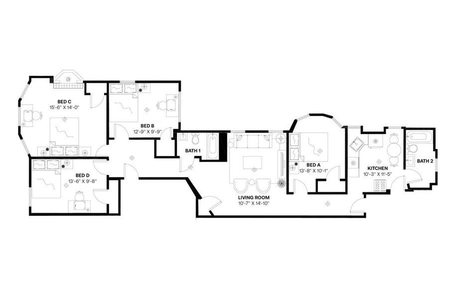 Building Photo - Private bedroom in 4 bed/2 bath Home