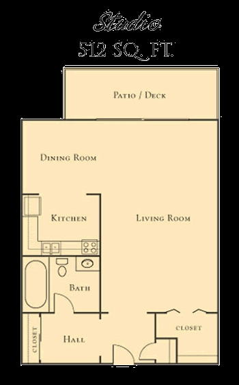 Studio - Santa Rosa Garden Apartments