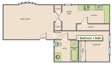 1BR/1BA - Baldwin Manor and Windsor Manor Apartments