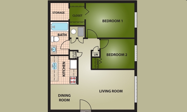 2BR/1BA - Locust Ridge