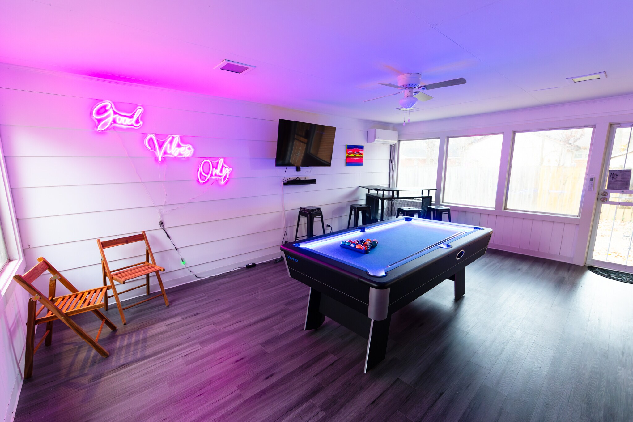 Sun Room with Pool Table - 3911 Hermitage Dr