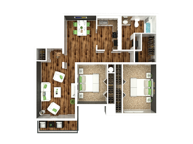 2 Bedroom 1.5 Bath - Miller Crest