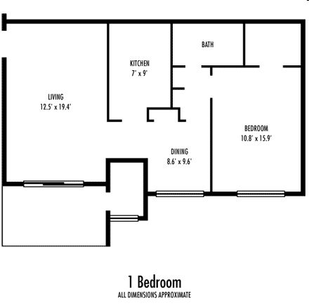 1BR/1BA - Cherry Arms