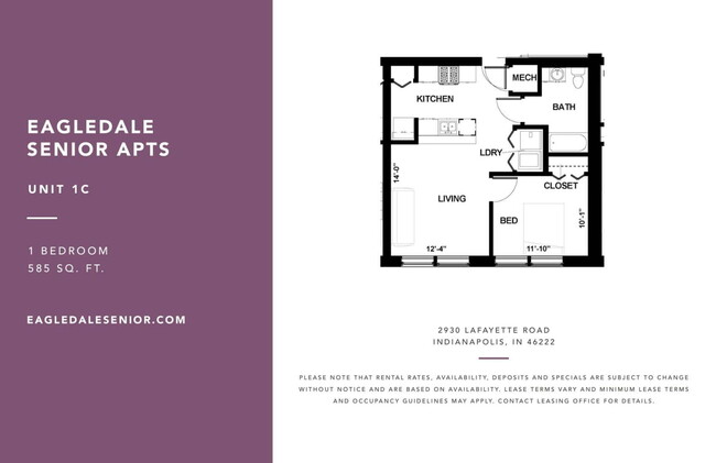 Floorplan - Eagledale Senior Apartments