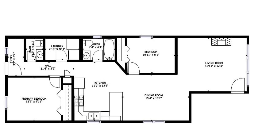 Unit Floor Plan - 905 N Racine Ave
