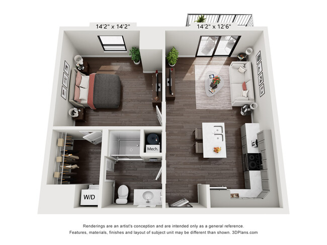 1 Bedroom - The Station Lofts