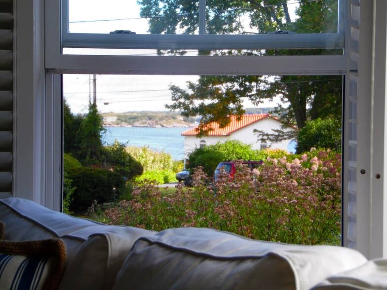 The views of the Portland shipping channel from the LR bay window - 23 Graffam Rd