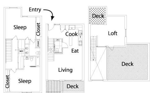 2BR/2.5BA - Temescal Place