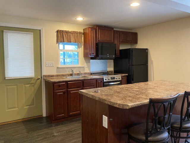 kitchen with island seating - 24 Village St
