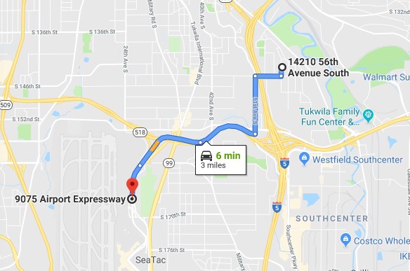 Drive to airport - 14210 56th Ave S