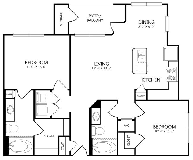 Floorplan - West Creek Apartments