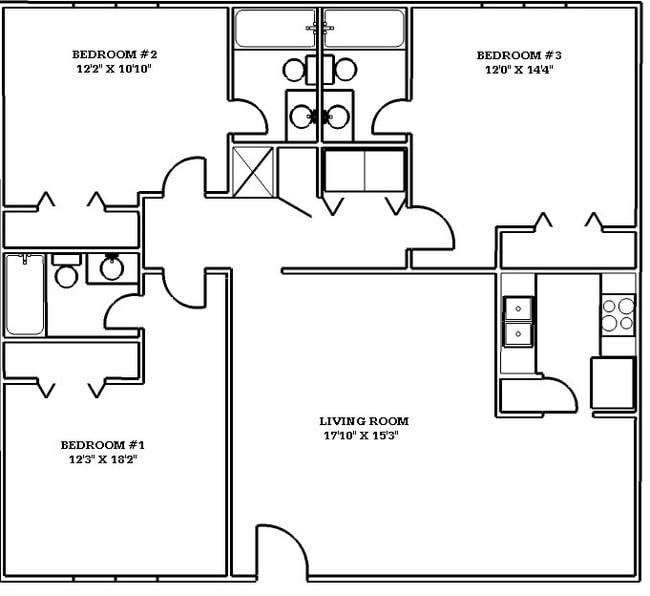 Phase 2, 3 BR Flat - College Station Apartments