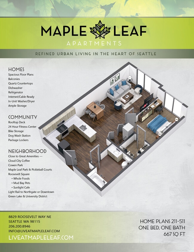 Floorplan - Maple Leaf Apartments