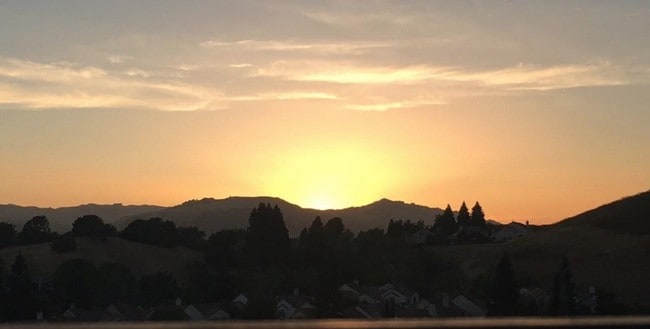 Sunset views from western facing Patio - 745 Watson Canyon Ct