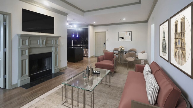 Living Room with Hard Surface Flooring - The Drexel Collective