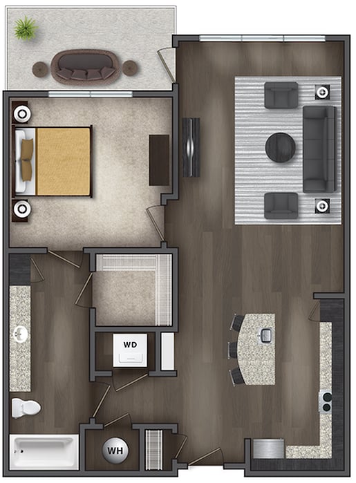 The Clapton Floor Plan - The District Lofts
