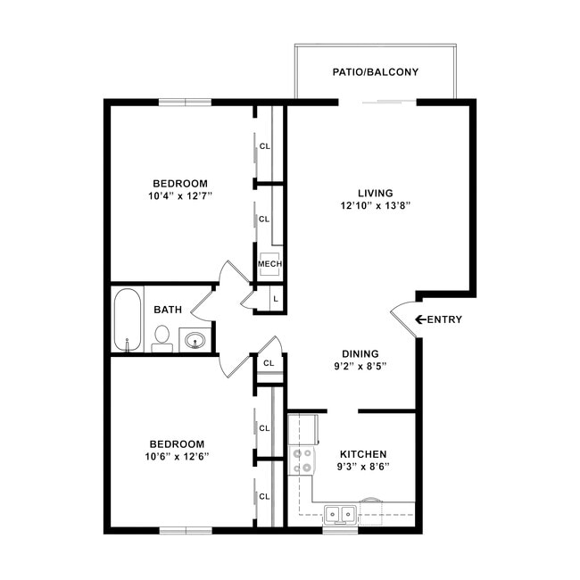2 Bedroom Flat - Black Hawk Apartments
