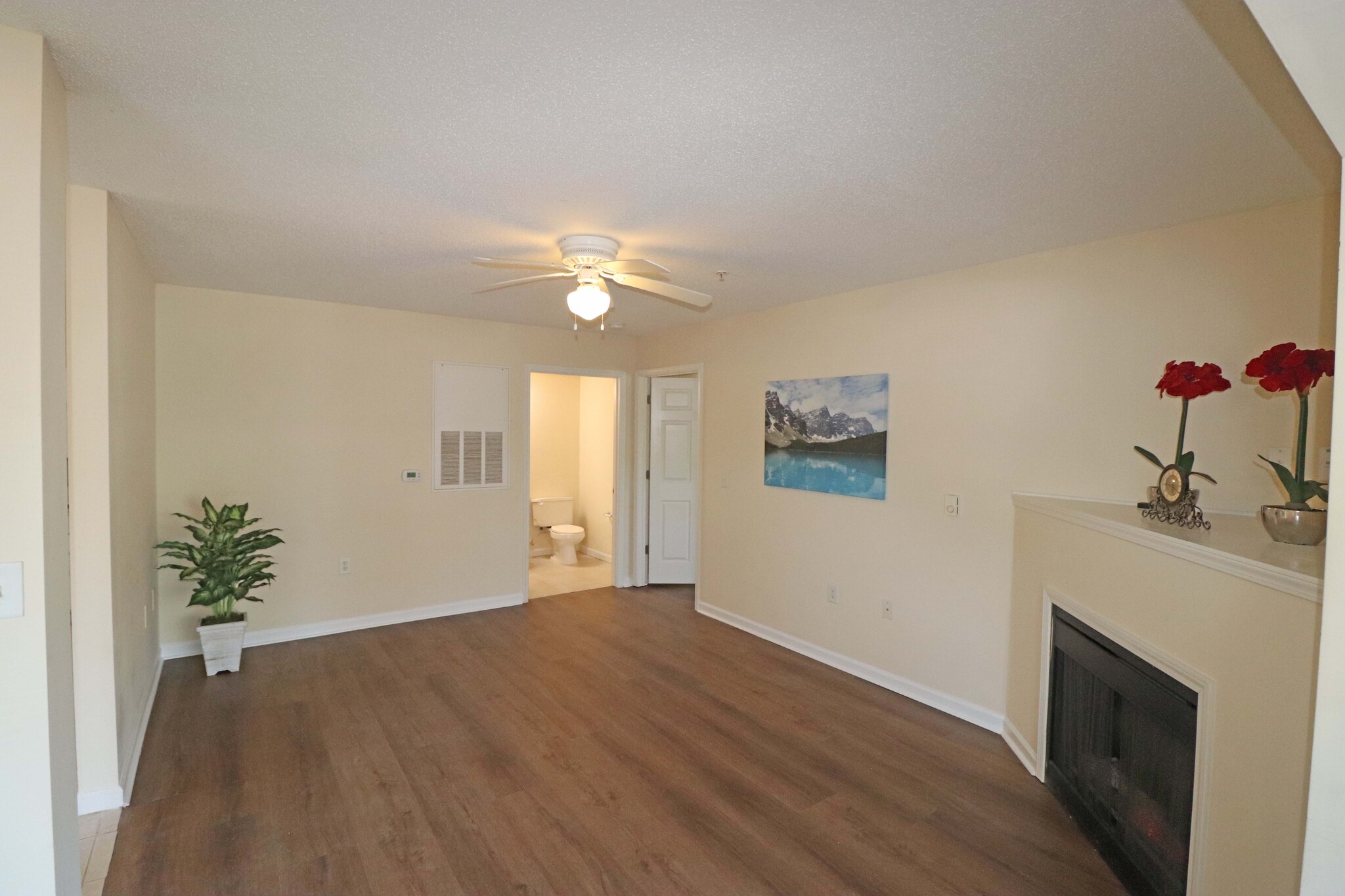 Living room & bath - 2500 Friedland Pl