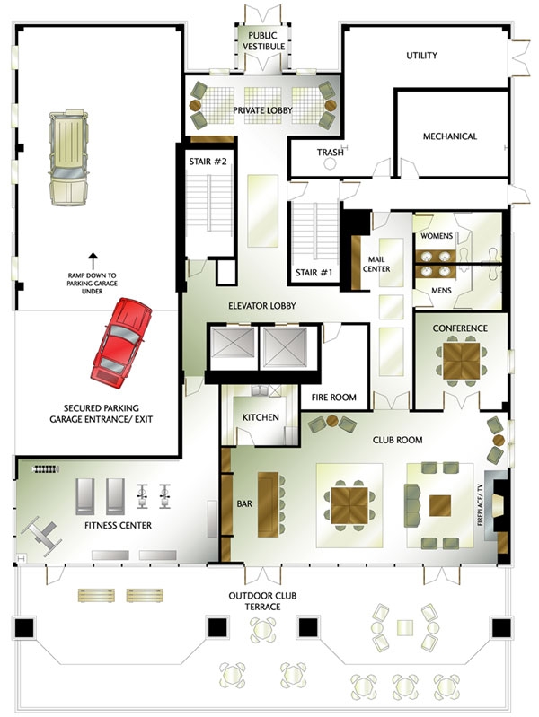 Plaza Plan - The Overlook at Eden Park