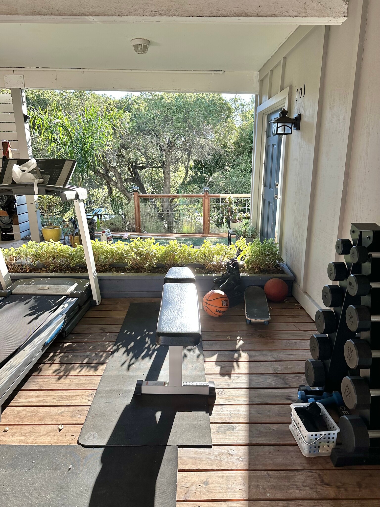 Use of indoor/outdoor home gym - 101 Oak Springs Dr