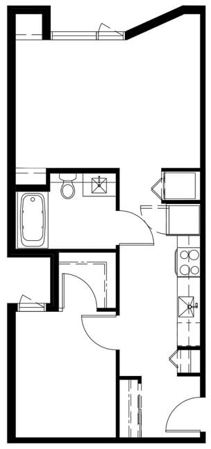 1-Bed A - The Brim Apartments