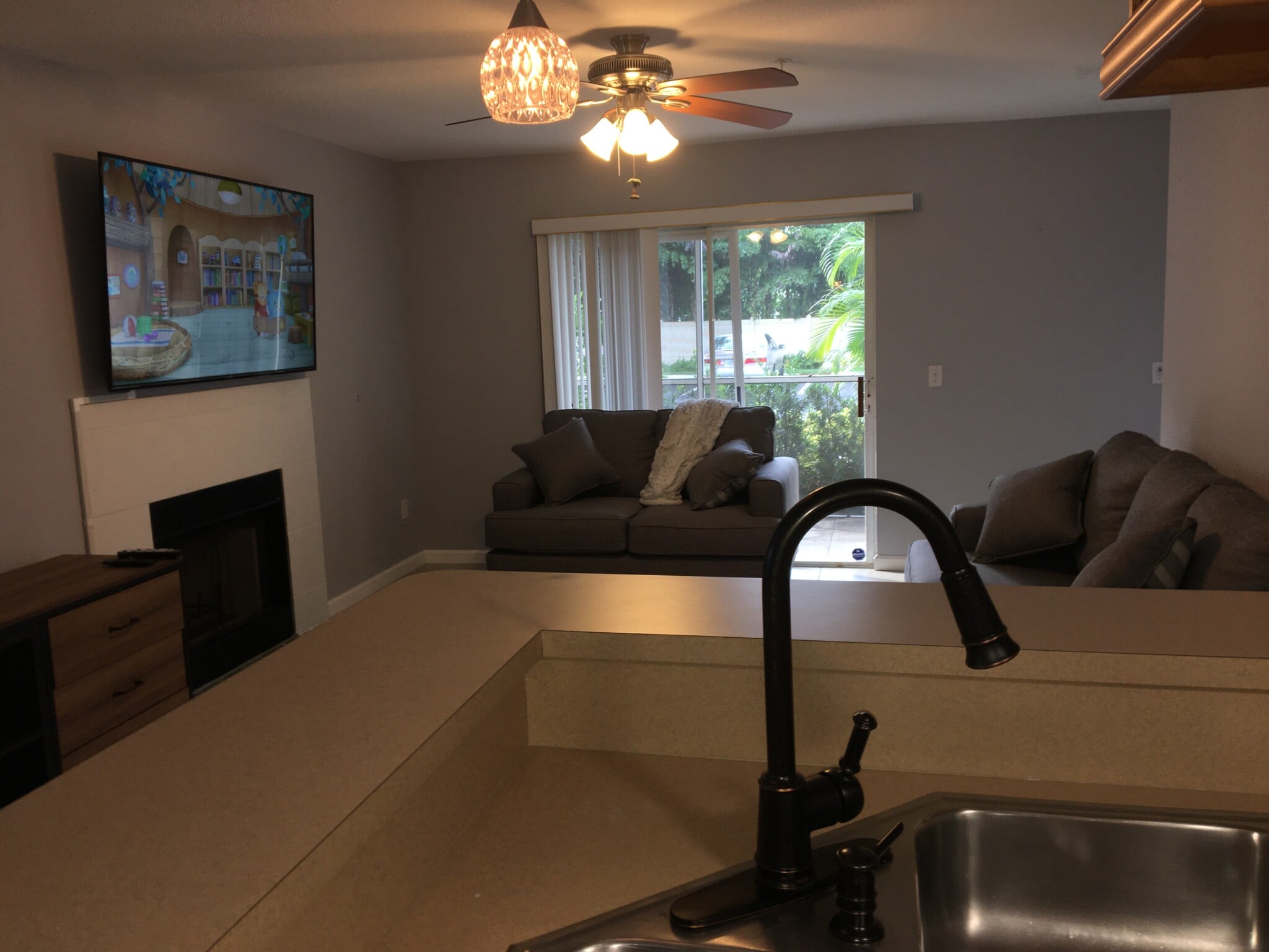 Living room. - 850 S Tamiami Trl