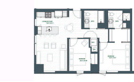 Floorplan - Triangle Square