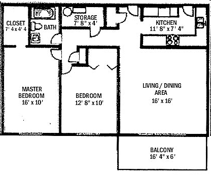 2BR/1BA - Shore View Apartments