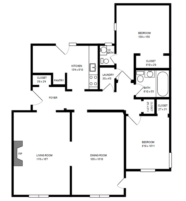 Floorplan - 539-41 W. Dickens