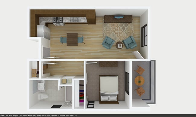 Floorplan - Press Courier Senior 55+ Apartments