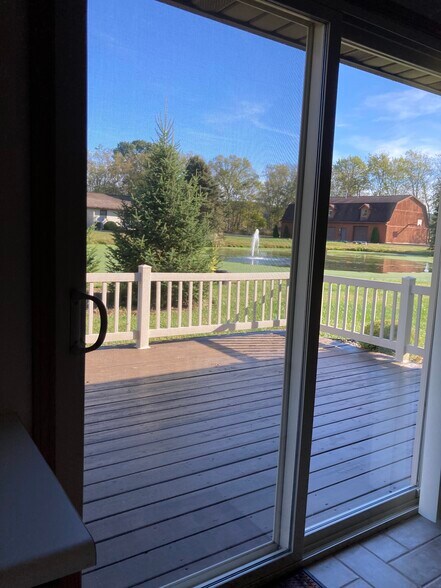 Back deck open to pond - 1232 Schneiders Crossing Rd NW