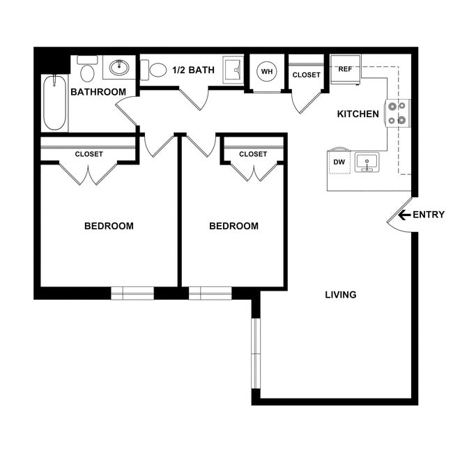 The Springs - 2 Bed, 1.5 Bath, 773 sq. ft. - The Springs Apartments