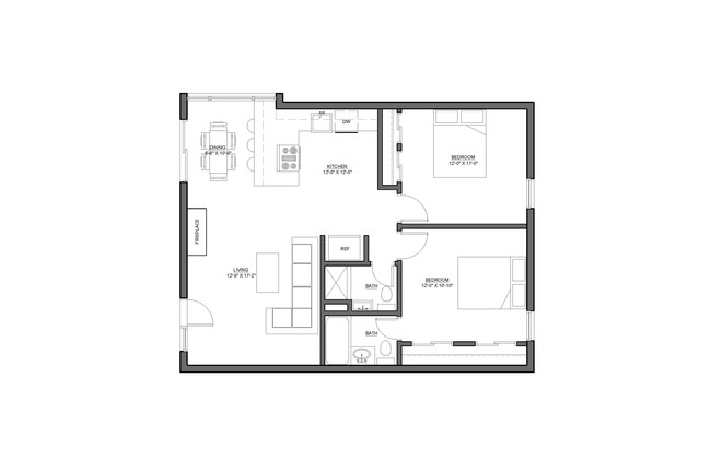 Floorplan - Black Swan Apartments